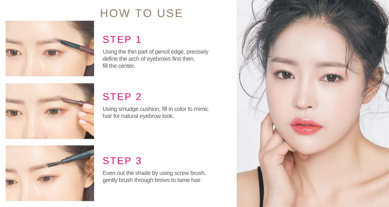 Buy BOM Eyebrow Pencil 3 in 1 